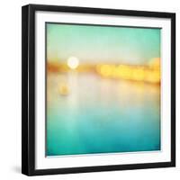 Abstract Blurred Cityscape Background-Elenamiv-Framed Art Print