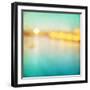 Abstract Blurred Cityscape Background-Elenamiv-Framed Art Print