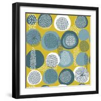 Abstract Boho Pattern with Tribal Shape Elements-cienpies-Framed Art Print