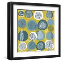 Abstract Boho Pattern with Tribal Shape Elements-cienpies-Framed Art Print