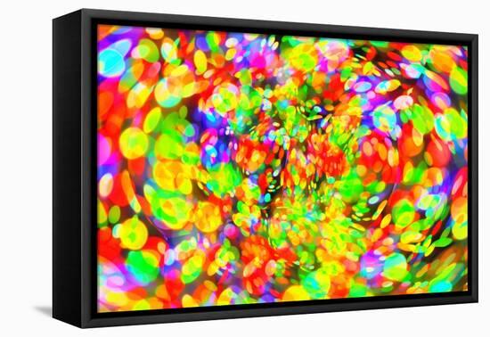 Abstract Bright Bokeh Background-Dink101-Framed Stretched Canvas