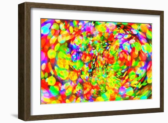 Abstract Bright Bokeh Background-Dink101-Framed Art Print