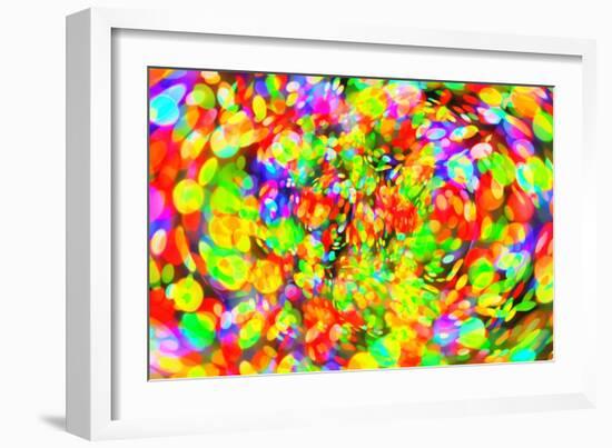 Abstract Bright Bokeh Background-Dink101-Framed Art Print