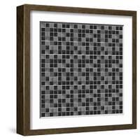 Abstract Bright Colored Squares Background Mosaic-Roxiller-Framed Art Print