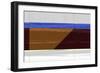 Abstract Brown and Blue-NaxArt-Framed Art Print