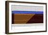 Abstract Brown and Blue-NaxArt-Framed Art Print