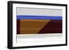 Abstract Brown and Blue-NaxArt-Framed Art Print