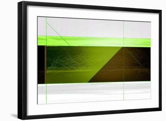 Abstract Brown and Green-NaxArt-Framed Art Print