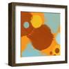 Abstract Brown, Yellow, Blue I-Irena Orlov-Framed Art Print