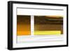 Abstract Brown Yellow-NaxArt-Framed Art Print