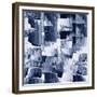 Abstract Brushed Grunge Block Seamless Pattern.-cepera-Framed Premium Giclee Print