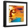 Abstract Buddhist Collage-null-Framed Art Print