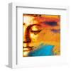 Abstract Buddhist Collage-null-Framed Art Print