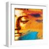 Abstract Buddhist Collage-null-Framed Art Print