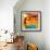 Abstract Buddhist Collage-null-Framed Art Print displayed on a wall