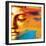 Abstract Buddhist Collage-null-Framed Art Print