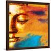 Abstract Buddhist Collage-null-Framed Art Print