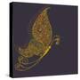 Abstract Butterfly-Rouz-Stretched Canvas