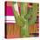 Abstract Cactus-Robbin Rawlings-Stretched Canvas
