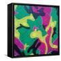 Abstract Camo-Abstract Graffiti-Framed Stretched Canvas