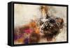 Abstract Cat Portrait-Valery Rybakow-Framed Stretched Canvas