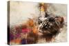 Abstract Cat Portrait-Valery Rybakow-Stretched Canvas