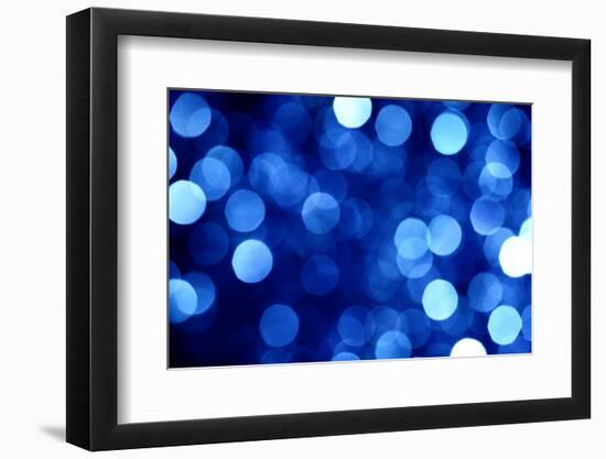 Abstract Christmas Lights as Background-Liang Zhang-Framed Photographic Print