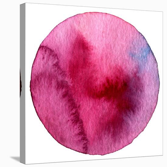 Abstract Circle Watercolor Painted Background-Rudchenko Liliia-Stretched Canvas