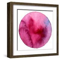 Abstract Circle Watercolor Painted Background-Rudchenko Liliia-Framed Art Print