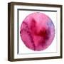 Abstract Circle Watercolor Painted Background-Rudchenko Liliia-Framed Art Print