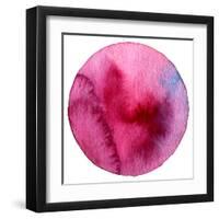 Abstract Circle Watercolor Painted Background-Rudchenko Liliia-Framed Art Print