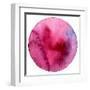 Abstract Circle Watercolor Painted Background-Rudchenko Liliia-Framed Art Print