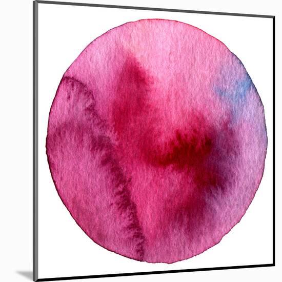 Abstract Circle Watercolor Painted Background-Rudchenko Liliia-Mounted Art Print