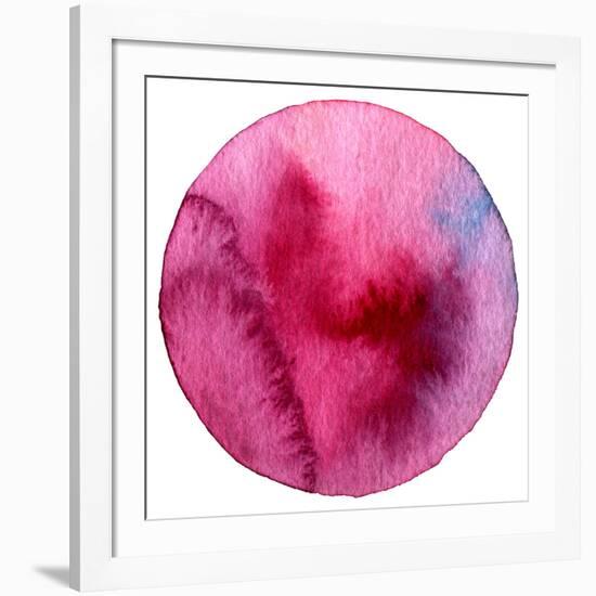 Abstract Circle Watercolor Painted Background-Rudchenko Liliia-Framed Art Print