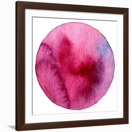 Abstract Circle Watercolor Painted Background-Rudchenko Liliia-Framed Art Print