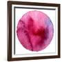 Abstract Circle Watercolor Painted Background-Rudchenko Liliia-Framed Art Print