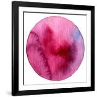 Abstract Circle Watercolor Painted Background-Rudchenko Liliia-Framed Art Print