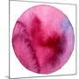 Abstract Circle Watercolor Painted Background-Rudchenko Liliia-Mounted Art Print