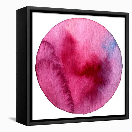 Abstract Circle Watercolor Painted Background-Rudchenko Liliia-Framed Stretched Canvas