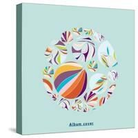 Abstract Circles Background - with Illustrative Design Elements-run4it-Stretched Canvas