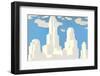 Abstract Cityscape Skyline-Found Image Holdings Inc-Framed Photographic Print