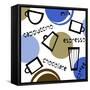 Abstract Coffee Cups-null-Framed Stretched Canvas