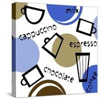 Abstract Coffee Cups-null-Stretched Canvas