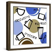 Abstract Coffee Cups-null-Framed Giclee Print