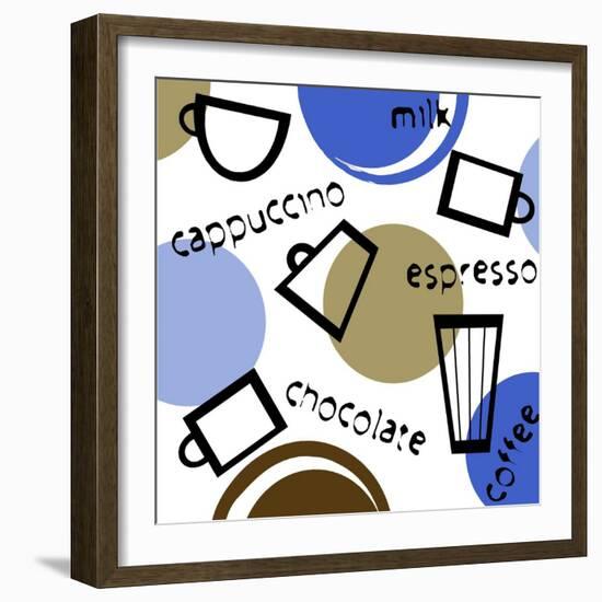 Abstract Coffee Cups-null-Framed Giclee Print