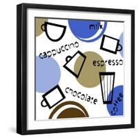 Abstract Coffee Cups-null-Framed Giclee Print