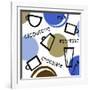 Abstract Coffee Cups-null-Framed Giclee Print