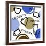 Abstract Coffee Cups-null-Framed Giclee Print