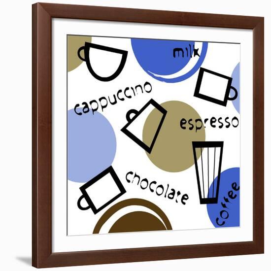 Abstract Coffee Cups-null-Framed Giclee Print