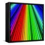 Abstract Color Background Spectrum Lines-Lukas Kurka-Framed Stretched Canvas